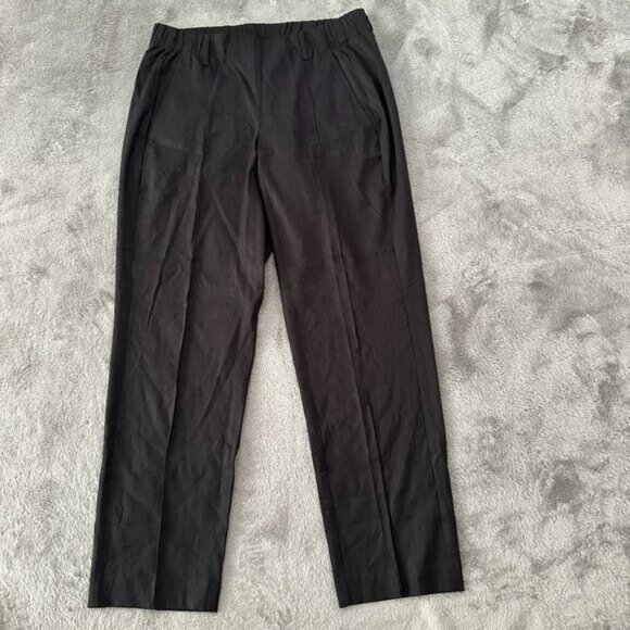 NWT J. Jill Black Linen Stretch Pull On Crop Pants Women's XS - Picture 1 of 7